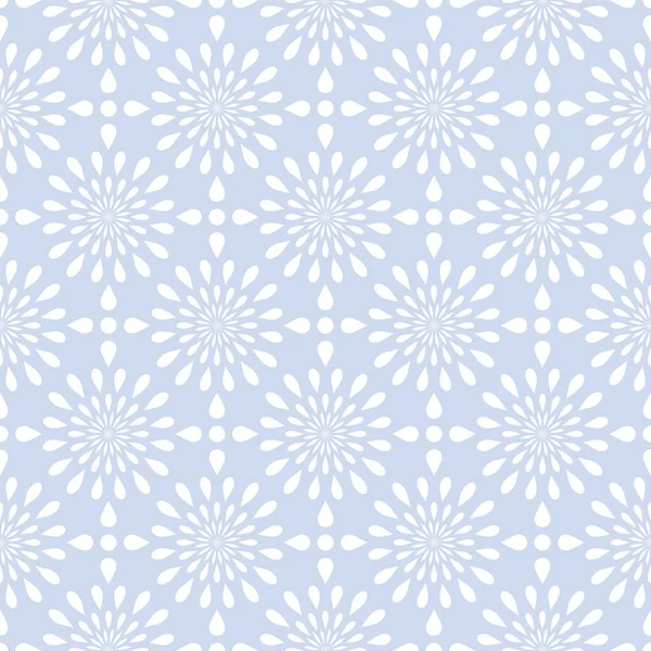 Abstracte Naadloze Blauwe Bloemen Patroon Textuur Vectorkunst — Stockvector