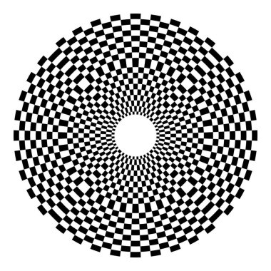 Soyut geometrik işaretlenmiş daire deseni. Vektör sanatı.