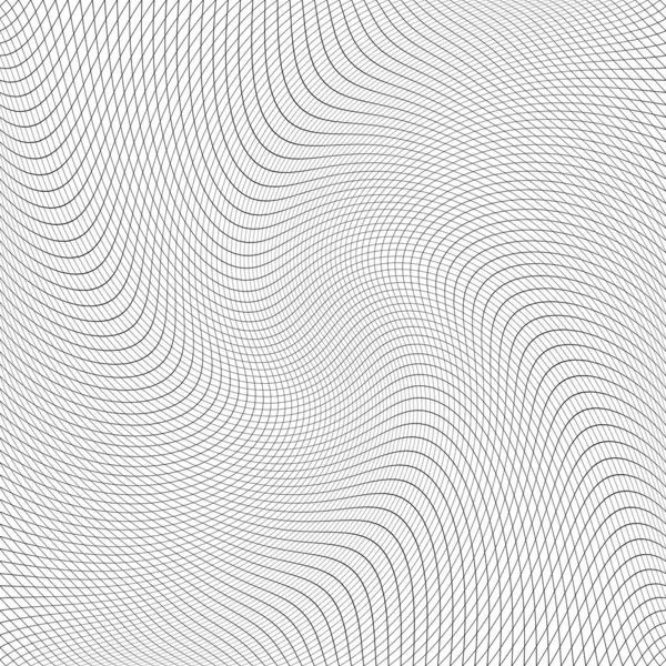 Modèle Abstrait Lignes Ondulées Avec Mouvement Torsion Effet Illusion Fond — Image vectorielle