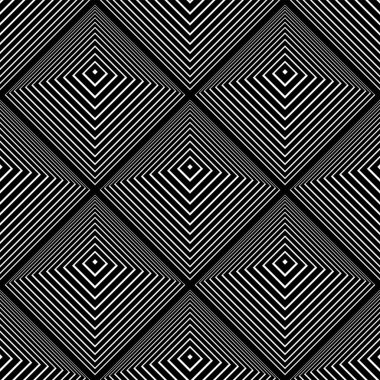 Kusursuz geometrik, üç boyutlu illüzyon efektli operasyon sanatı modeli. Vektör illüstrasyonu.