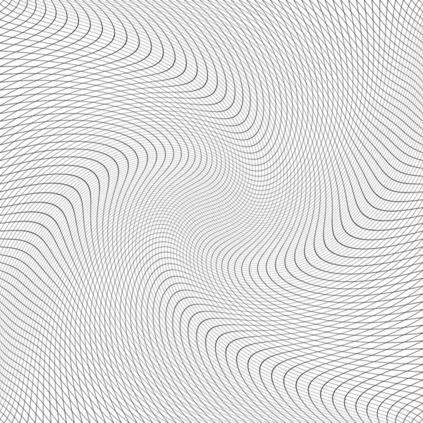 Modèle Abstrait Lignes Ondulées Avec Mouvement Torsion Illusion Fond Texturé — Image vectorielle