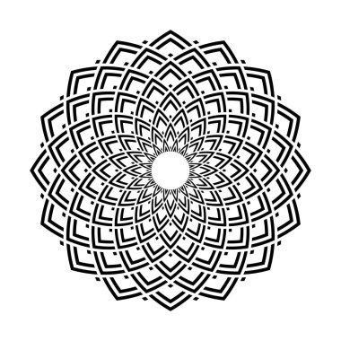 Soyut dekoratif geometrik daire deseni. Vektör sanatı.