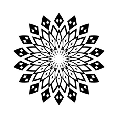 Soyut dekoratif geometrik daire deseni. Vektör sanatı.