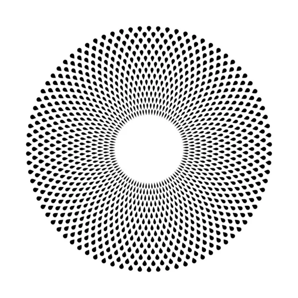 Modèle Abstrait Points Cercle Élément Design Rond Art Vectoriel — Image vectorielle