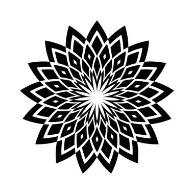 Soyut dekoratif geometrik daire deseni. Vektör sanatı.