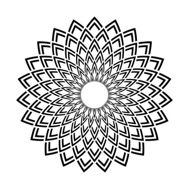 Soyut dekoratif geometrik daire deseni. Vektör sanatı.
