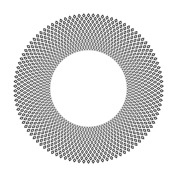 Dekorativa Geometriska Cirkelmönster Rund Ram Vektorkonst — Stock vektor