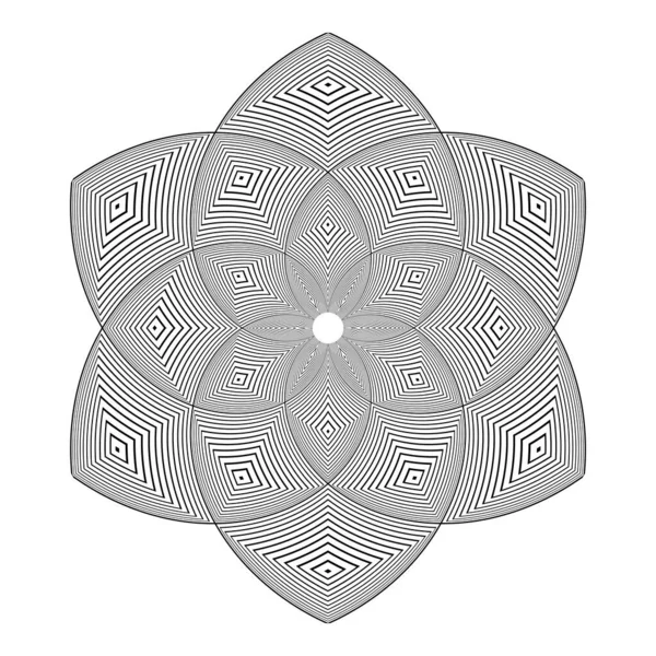 Abstraktes Dekoratives Geometrisches Blumenmuster Vektorkunst — Stockvektor