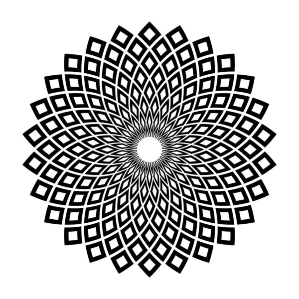 Abstract Decoratief Geometrisch Cirkelpatroon Vectorkunst — Stockvector