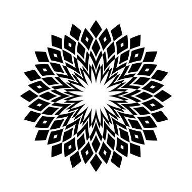 Soyut dekoratif geometrik daire deseni. Vektör sanatı.