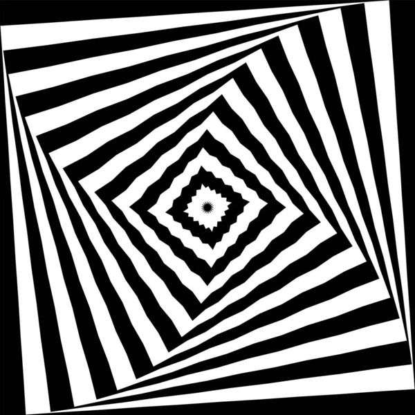 Whirl Movement Illusion Abstract Art Design Lines Pattern Vector Illustration — Vetor de Stock