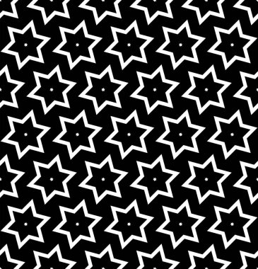 Soyut, dikişsiz geometrik yıldız deseni. Vektör sanatı.