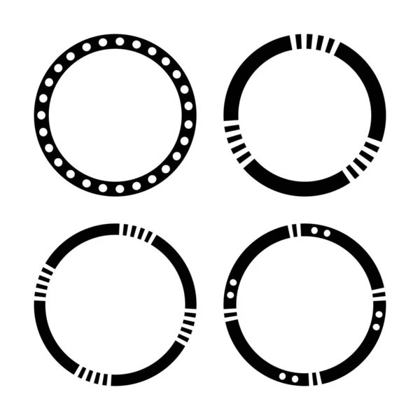 Okrągłe Wzory Okrągłych Elementach Projektowania Sztuka Wektorowa — Wektor stockowy