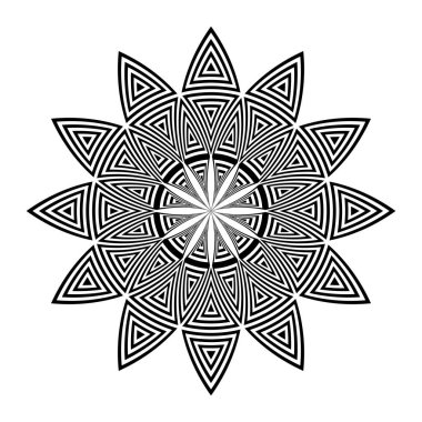 Soyut dekoratif geometrik daire deseni. Vektör sanatı.