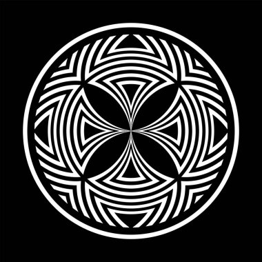Soyut geometrik daire tasarım elementi. Vektör sanatı.