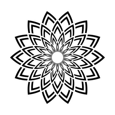 Soyut dekoratif geometrik daire deseni. Vektör sanatı.