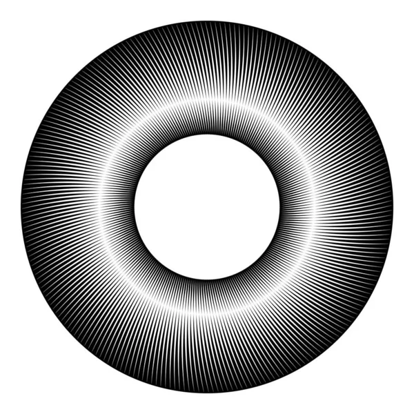Abstract Circle Design Element Illusion Vector Art — Stock Vector