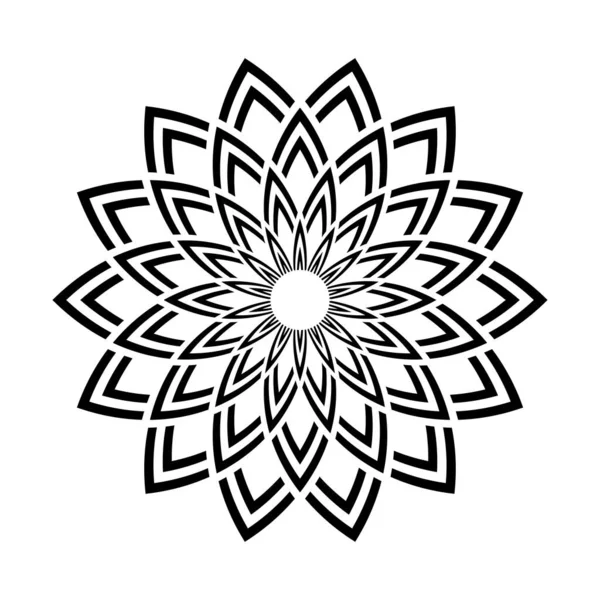 Soyut dekoratif geometrik daire deseni. Vektör sanatı.