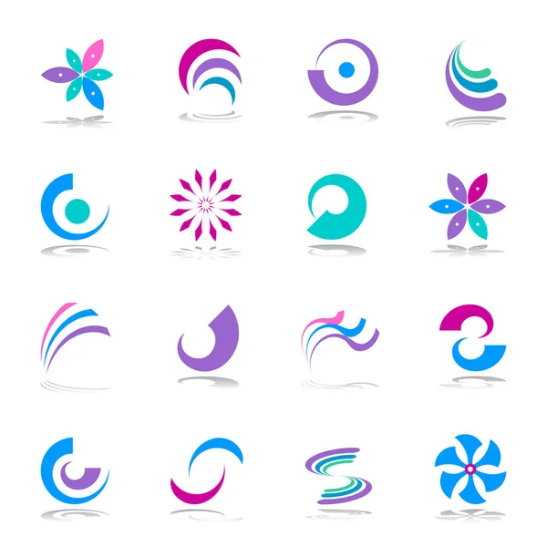 Design Elements Set Abstract Icons Vector Art — Stock Vector