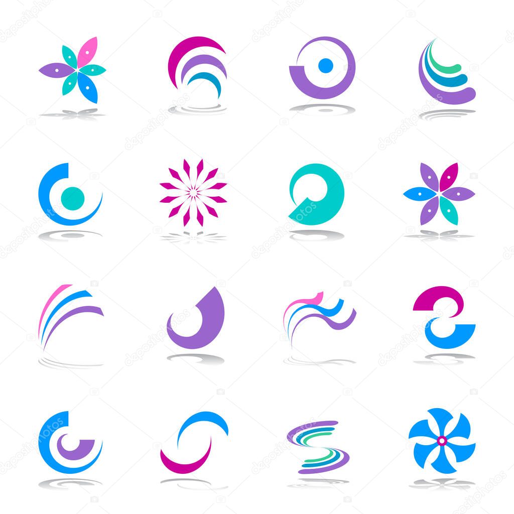 Design elements set. Abstract icons. Vector art.