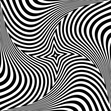 Dönen hareket illüzyonu. Soyut operasyon sanat tasarımı. Vektör illüstrasyonu.