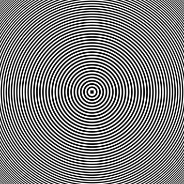 Eşmerkezli halka deseni. Çember çizgileri dokusu olan soyut bir arkaplan. Vektör sanatı.