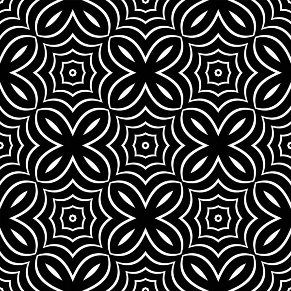 Motif Texture Géométriques Abstraits Sans Couture Noir Blanc Art Vectoriel — Image vectorielle