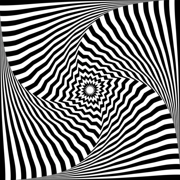 Whirl Movement Illusion Abstract Art Design Lines Pattern Vector Illustration – Stock-vektor