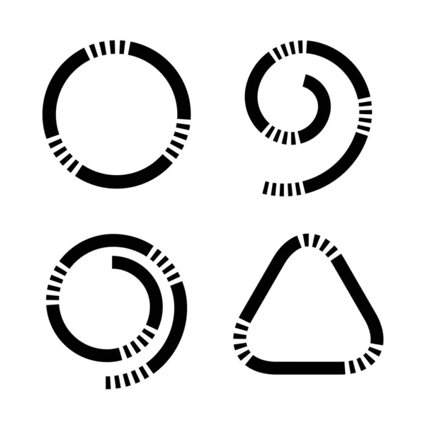 Éléments Abstraits Spirale Cercle Triangle Pour Design Art Vectoriel — Image vectorielle