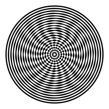 Abstract circle op art pattern. Vector illustration.