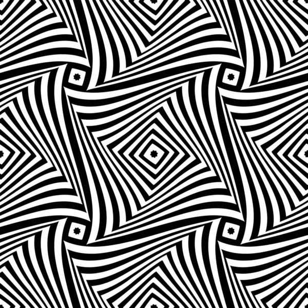 Abstracto Patrón Arte Sin Costura Textura Líneas Retorcidas Arte Vectorial — Vector de stock