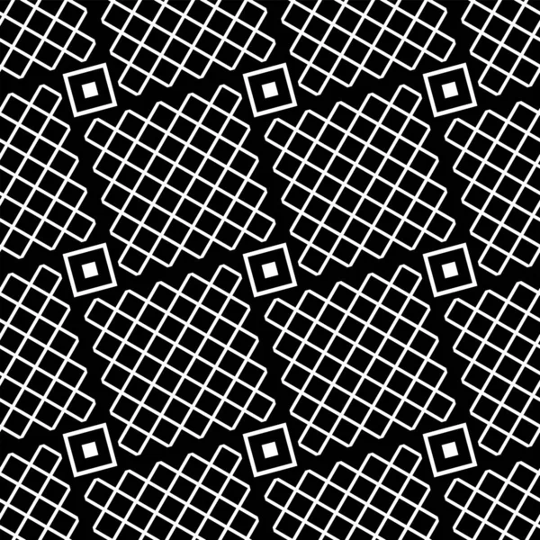 Abstract Seamless Geometric Pattern Black Textured Background Vector Art — ストックベクタ