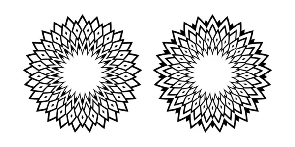 Abstracte Geometrische Cirkelpatronen Vectorkunst — Stockvector