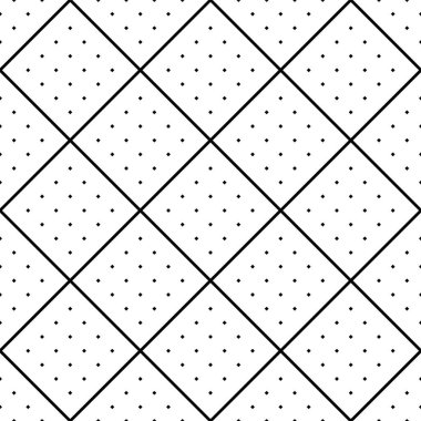 Abstract seamless geometric checked dots pattern. Vector art.
