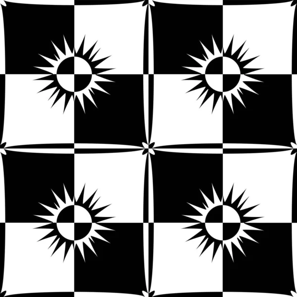 Abstracte Naadloze Geruite Zwart Wit Patroon Vectorkunst — Stockvector