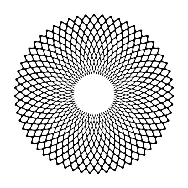 Abstract Geometric Grid Circle Pattern Vector Art — Stock Vector