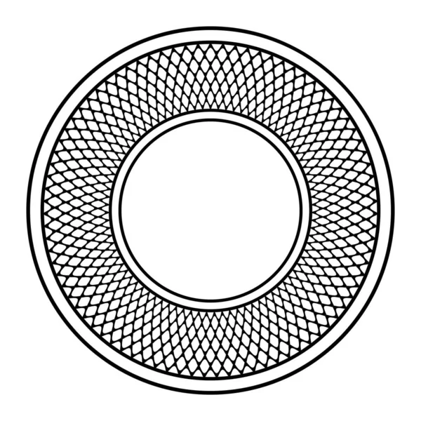 Абстрактный Геометрический Рисунок Круга Декоративной Круглой Рамы Векторное Искусство — стоковый вектор