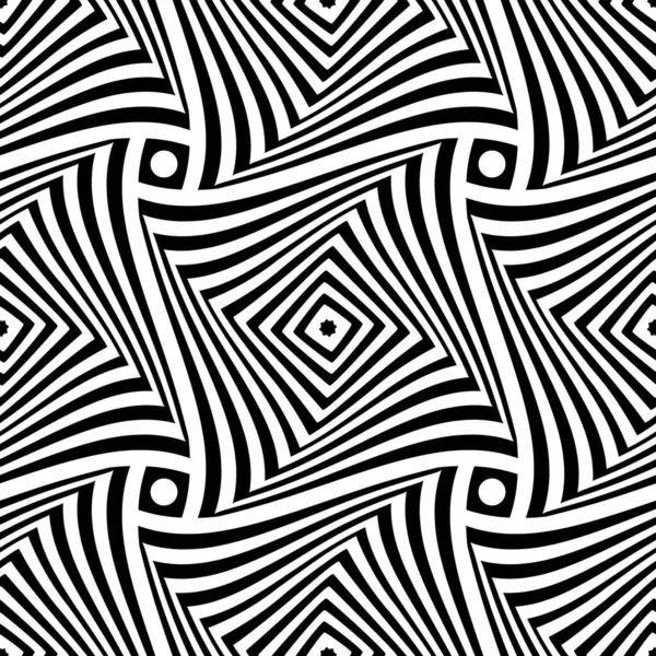 Abstracto Patrón Arte Sin Costura Textura Líneas Retorcidas Arte Vectorial — Vector de stock