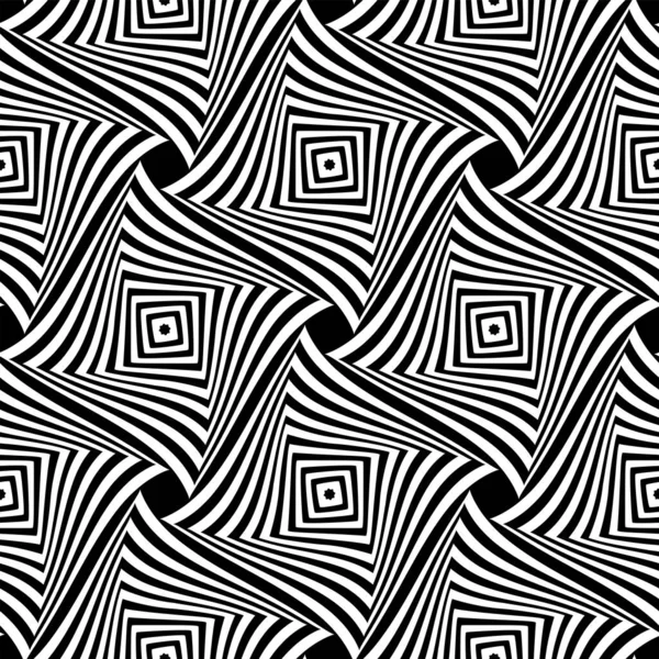 Abstraktes Nahtloses Art Muster Verwinkelte Linien Vektorkunst — Stockvektor