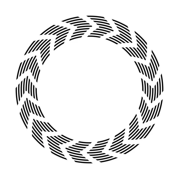 Abstracte Geometrische Cirkel Cirkelpatroon Voor Ronde Frame Vectorkunst — Stockvector
