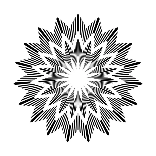 Padrão Círculo Geométrico Decorativo Abstrato Forma Estrela Arte Vetorial — Vetor de Stock
