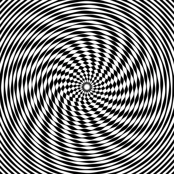 Abstract Art Pattern Whirl Movement Illusion Effect Vector Illustration —  Vetores de Stock