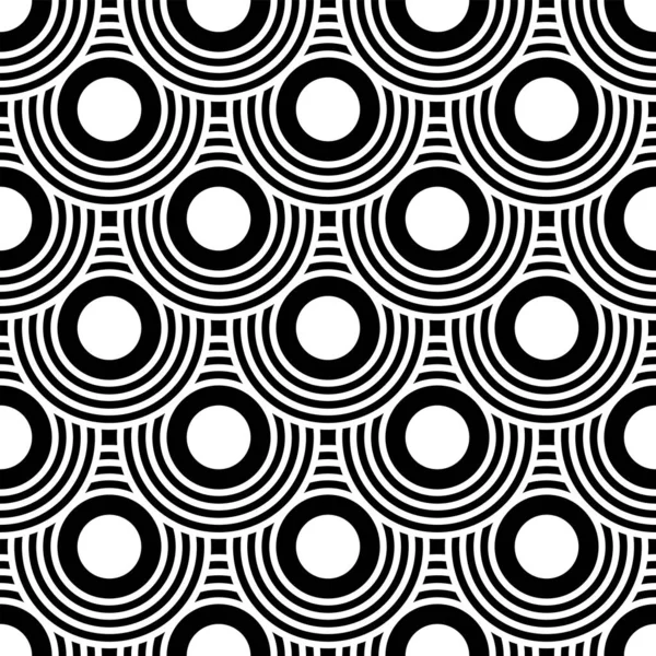 Art Deco Motif Seamless Decorative Geometric Pattern Vector Illustration — Stock Vector