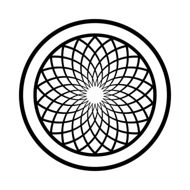 Soyut geometrik çember deseni. Yuvarlak tasarım elemanı. Vektör sanatı.