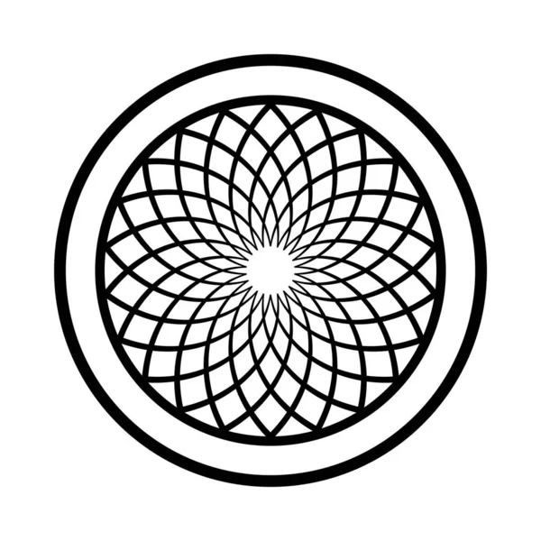抽象幾何学的円パターン ラウンドデザイン要素 ベクトルアート — ストックベクタ