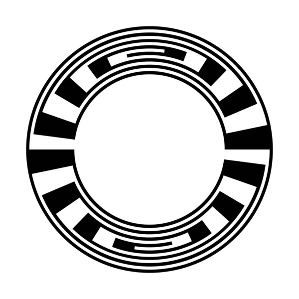 Icona Astratta Del Cerchio Geometrico Elemento Design Circolare Arte Vettoriale — Vettoriale Stock
