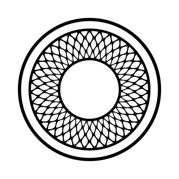 抽象装飾的な幾何学的サークルグリッドパターン ベクトルアート — ストックベクタ
