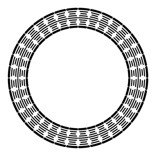 Абстрактный Геометрический Рисунок Круга Декоративной Круглой Рамы Векторное Искусство — стоковый вектор