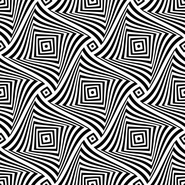 Abstracte Naadloze Art Patroon Twisting Lijnen Textuur Vectorkunst — Stockvector