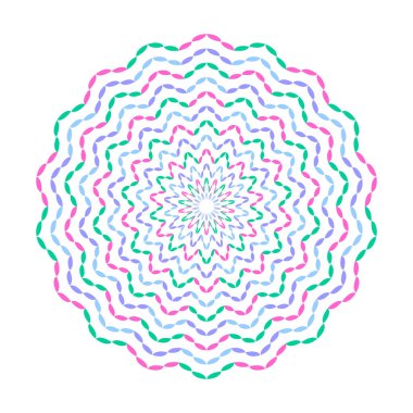 Soyut dekoratif çember çok renkli desen. Vektör sanatı.